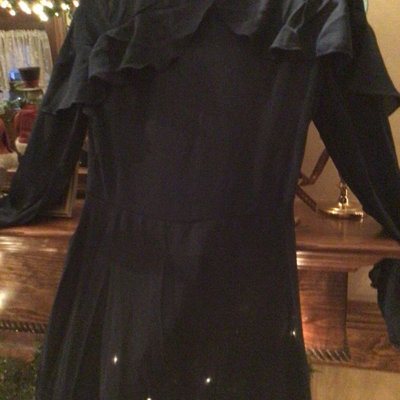 💝HPShein Flounce  Fit &Flare Lantern Sleeve dress sz small - Picture 6 of 6